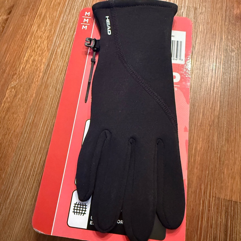 HEAD womans Black touchscreen running Gloves